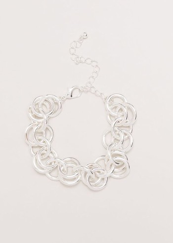 Phase Eight Circular Chain Link Jewellery Silver Australia | YQ6932481